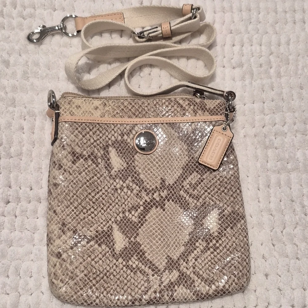 Coach Snakeskin Pattern Crossbody Bag